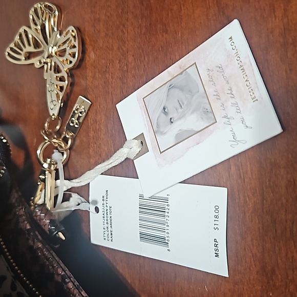 JESSICA SIMPSON,animal print shoulder bag,nwt - Picture 7 of 12